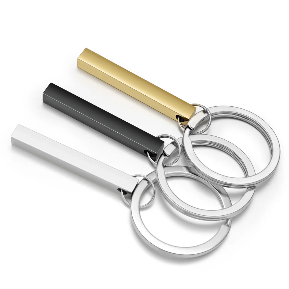 3D Bar Stainless Steel Personalize Keychains Engrave Text Name Date Logo Keyrings Customized Key Chain Rings Christmas Gift P039 3D Bar Stainless Steel Personalize Keychains Engrave Text Name Date Logo Keyrings Customized Key Chain Rings Christmas Gift P039