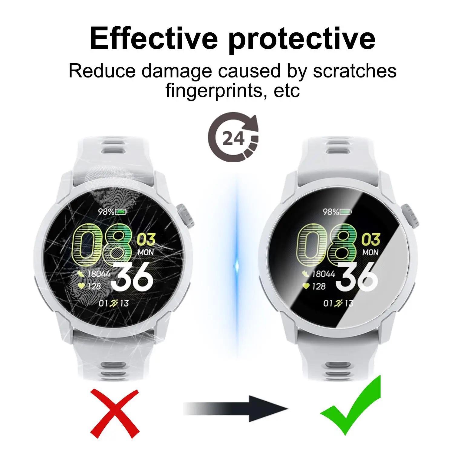 For Gaochi COROS PACE 4 HD Clear Tempered Glass Screen Protectors with Dust Free Easy Installation Kit For COROS PACE4 - الصورة 3