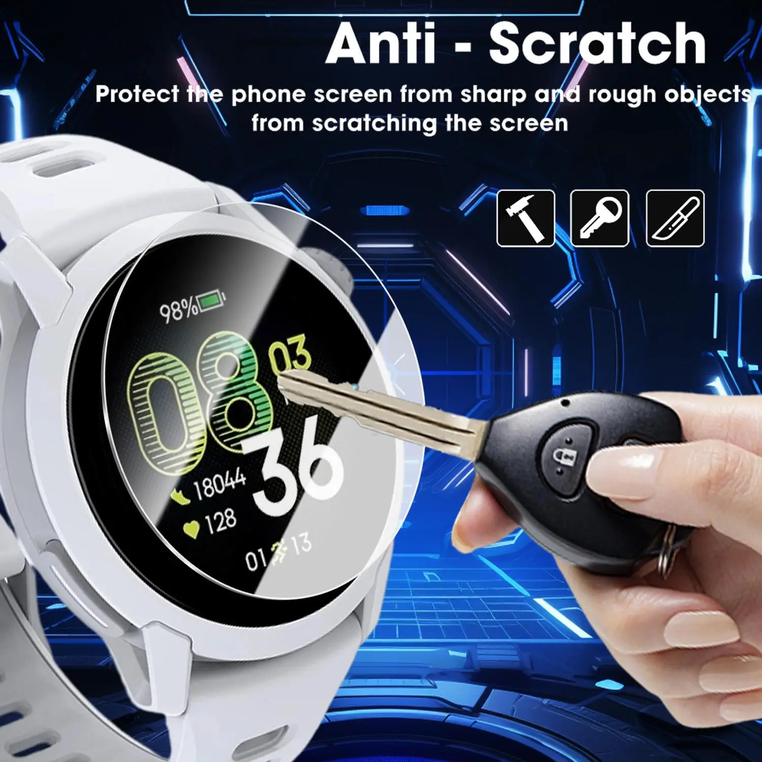 For Gaochi COROS PACE 4 HD Clear Tempered Glass Screen Protectors with Dust Free Easy Installation Kit For COROS PACE4 - الصورة 5