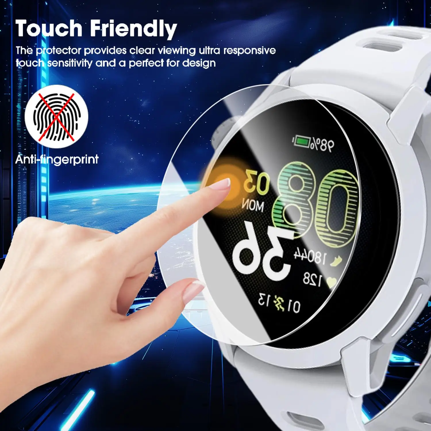 For Gaochi COROS PACE 4 HD Clear Tempered Glass Screen Protectors with Dust Free Easy Installation Kit For COROS PACE4 - الصورة 6