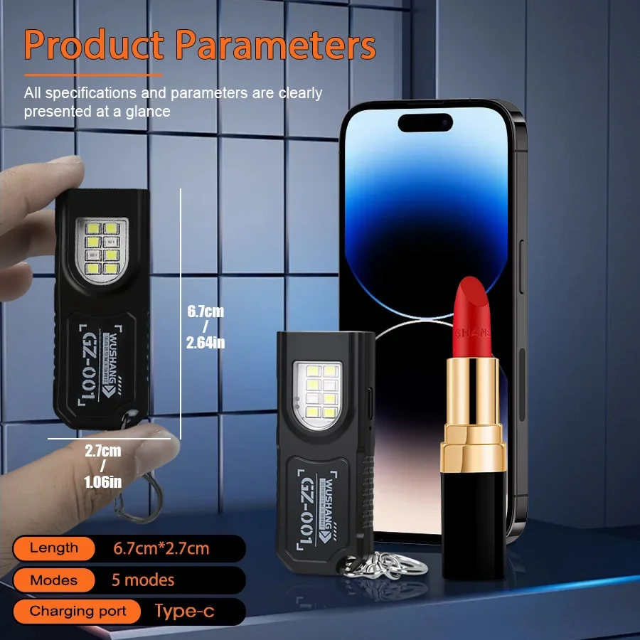 LED COB Keychain Flashlight USB Rechargeable Mini Torch Portable Working Light with Magnet Emergency Hiking Fishing Lantern LED COB Keychain Flashlight USB Rechargeable Mini Torch Portable Working Light with Magnet Emergency Hiking Fishing Lantern