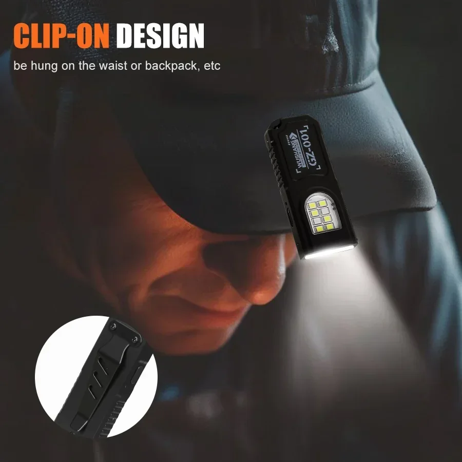 LED COB Keychain Flashlight USB Rechargeable Mini Torch Portable Working Light with Magnet Emergency Hiking Fishing Lantern LED COB Keychain Flashlight USB Rechargeable Mini Torch Portable Working Light with Magnet Emergency Hiking Fishing Lantern