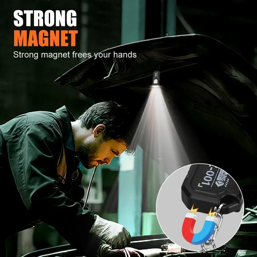 LED COB Keychain Flashlight USB Rechargeable Mini Torch Portable Working Light with Magnet Emergency Hiking Fishing Lantern LED COB Keychain Flashlight USB Rechargeable Mini Torch Portable Working Light with Magnet Emergency Hiking Fishing Lantern