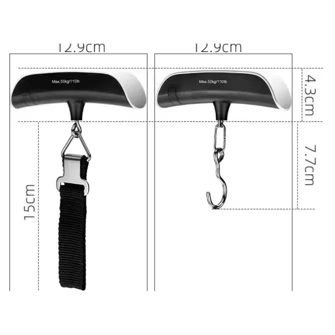 Digital LCD Display 110lb/50kg Electronic Luggage Hanging Suitcase Travel Weighs Baggage Bag Weight Balance Portable Scale Tool Digital LCD Display 110lb/50kg Electronic Luggage Hanging Suitcase Travel Weighs Baggage Bag Weight Balance Portable Scale Tool
