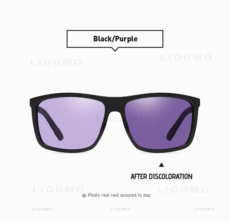 LIOUMO Brand Square Photochromic Polarized Sunglasses Men Women Night Vision Glasses For Driving Trendy Shades Chameleon Eyewear LIOUMO Brand Square Photochromic Polarized Sunglasses Men Women Night Vision Glasses For Driving Trendy Shades Chameleon Eyewear