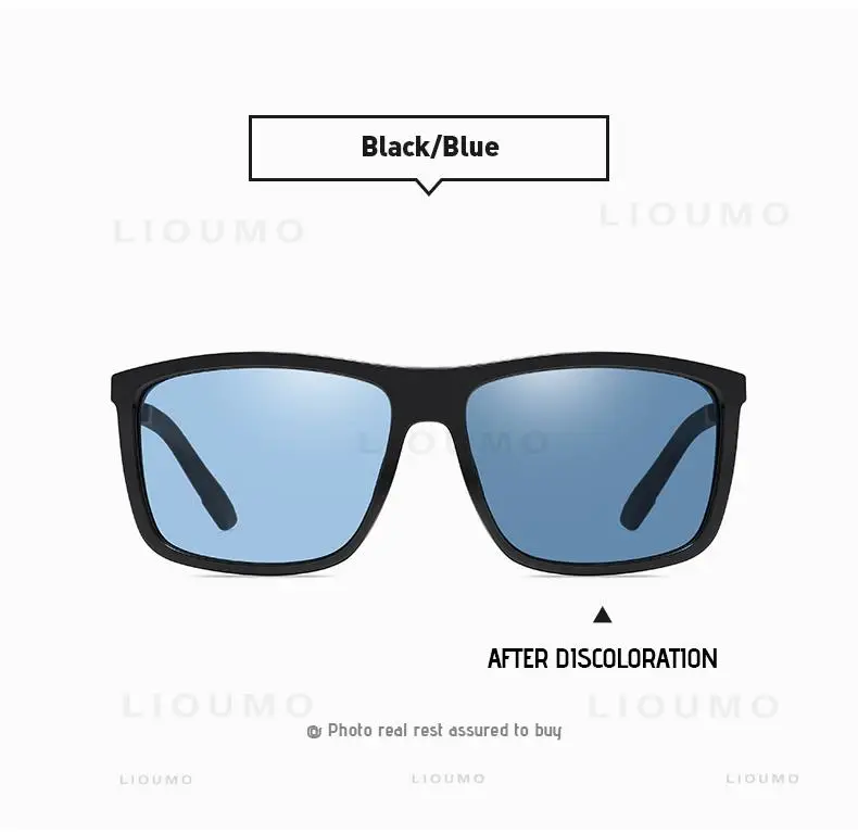 LIOUMO Brand Square Photochromic Polarized Sunglasses Men Women Night Vision Glasses For Driving Trendy Shades Chameleon Eyewear LIOUMO Brand Square Photochromic Polarized Sunglasses Men Women Night Vision Glasses For Driving Trendy Shades Chameleon Eyewear