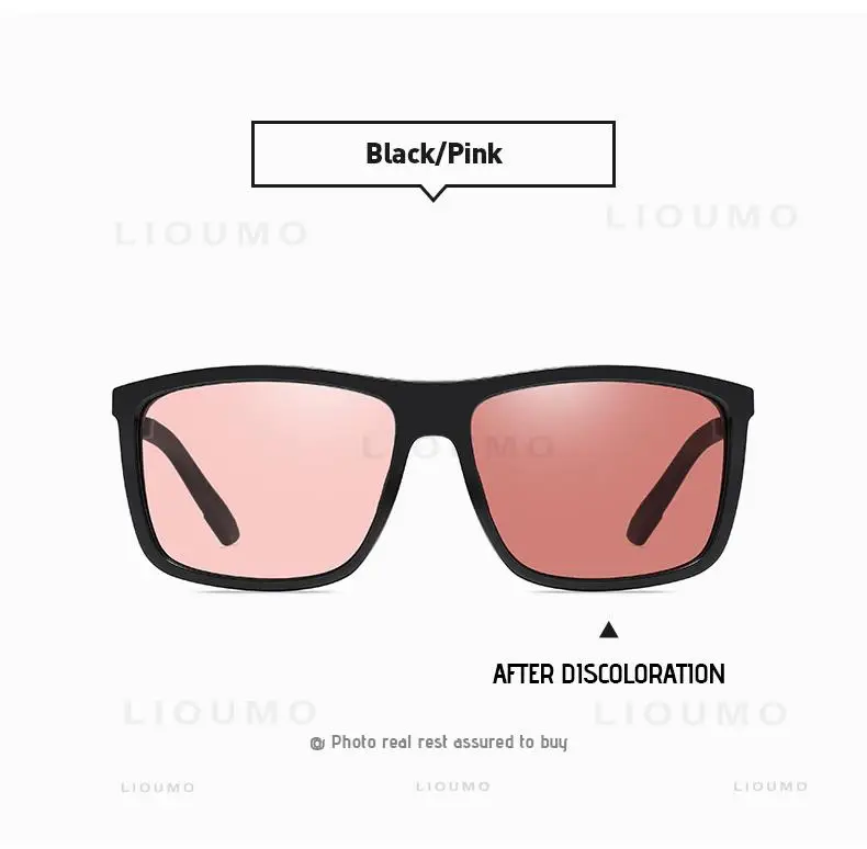LIOUMO Brand Square Photochromic Polarized Sunglasses Men Women Night Vision Glasses For Driving Trendy Shades Chameleon Eyewear LIOUMO Brand Square Photochromic Polarized Sunglasses Men Women Night Vision Glasses For Driving Trendy Shades Chameleon Eyewear