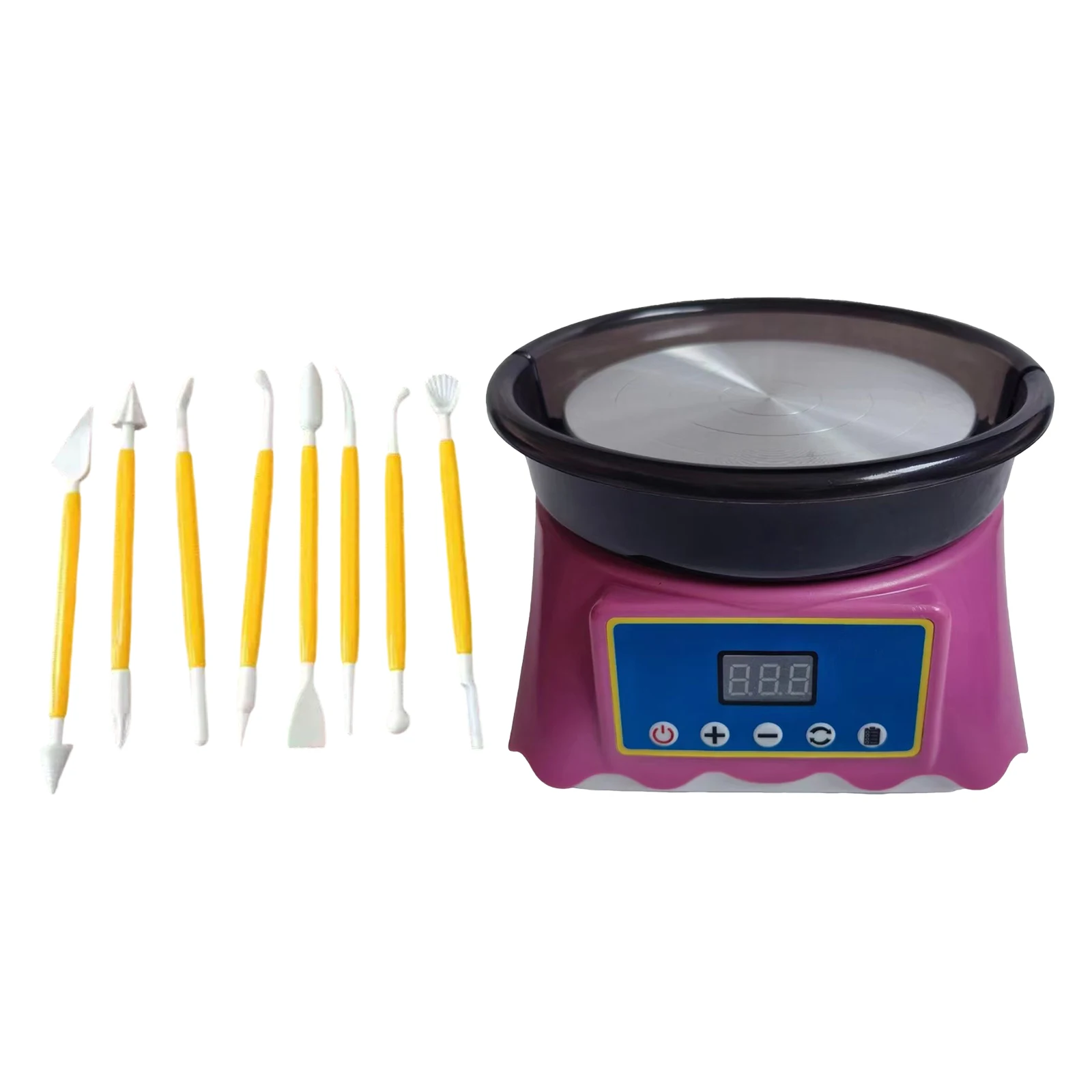 1 Set DIY Pottery Wheel Kit EU/US Plug Toy Electric Pottery Wheel Complete Pottery Kit Sculpting Clay Tools for Works Studio 1 Set DIY Pottery Wheel Kit EU/US Plug Toy Electric Pottery Wheel Complete Pottery Kit Sculpting Clay Tools for Works Studio