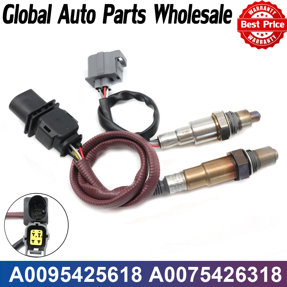 2pcs Up&Downstream Oxygen O2 Sensor For 2014-2019 Mercedes-Benz CLA45 AMG 2.0L Front+Rear
