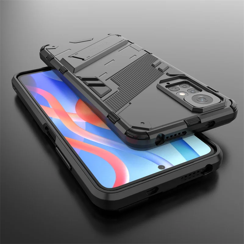 For Xiaomi Redmi Note 11 11S Case Armor Shockproof Phone Cases For Redmi Note11 Pro 11Pro Magnetic Holder Stand Back Cover - الصورة 2