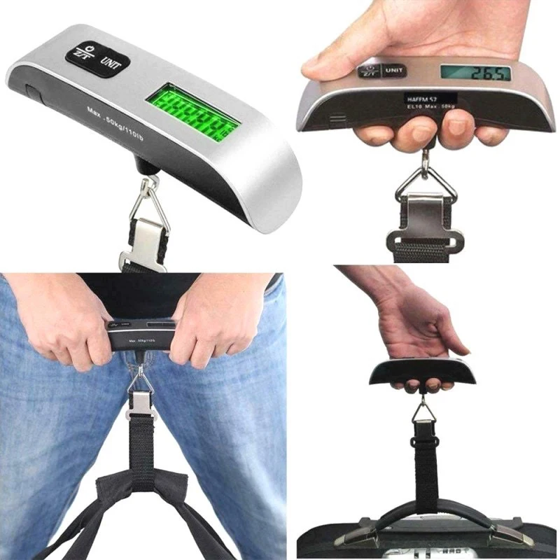 Digital LCD Display 110lb/50kg Electronic Luggage Hanging Suitcase Travel Weighs Baggage Bag Weight Balance Portable Scale Tool - الصورة 6