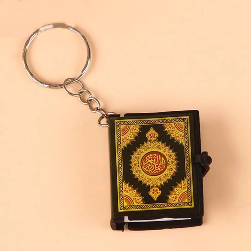 1Pcs New Muslim Keychains Mini Quran Book Paper Can Read Pendant Key Ring Islamic Unisex Religious Jewelry Wholesale Islam Gift - الصورة 5
