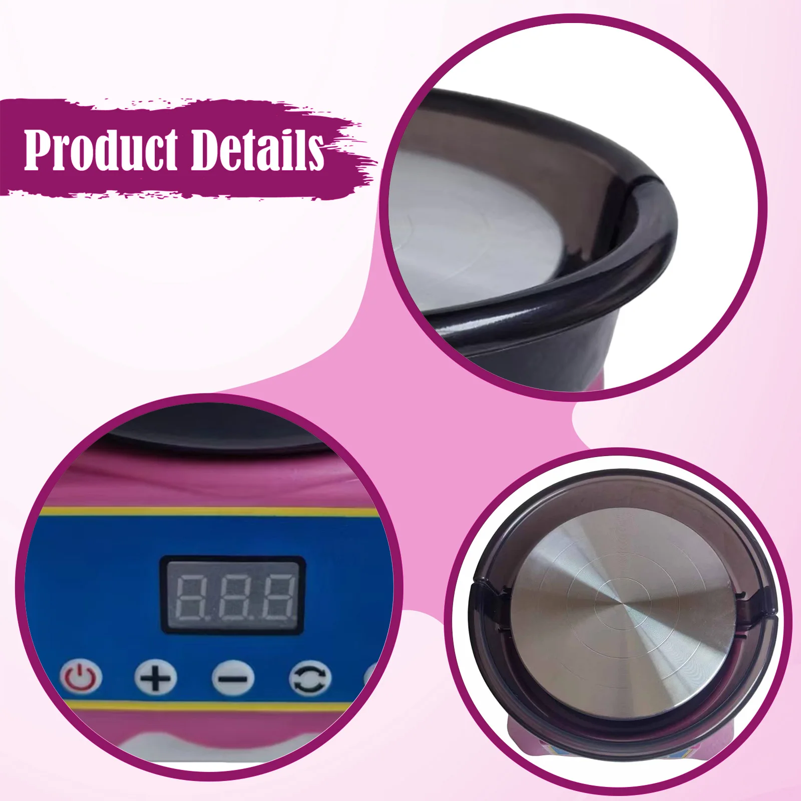 1 Set DIY Pottery Wheel Kit EU/US Plug Toy Electric Pottery Wheel Complete Pottery Kit Sculpting Clay Tools for Works Studio - الصورة 5