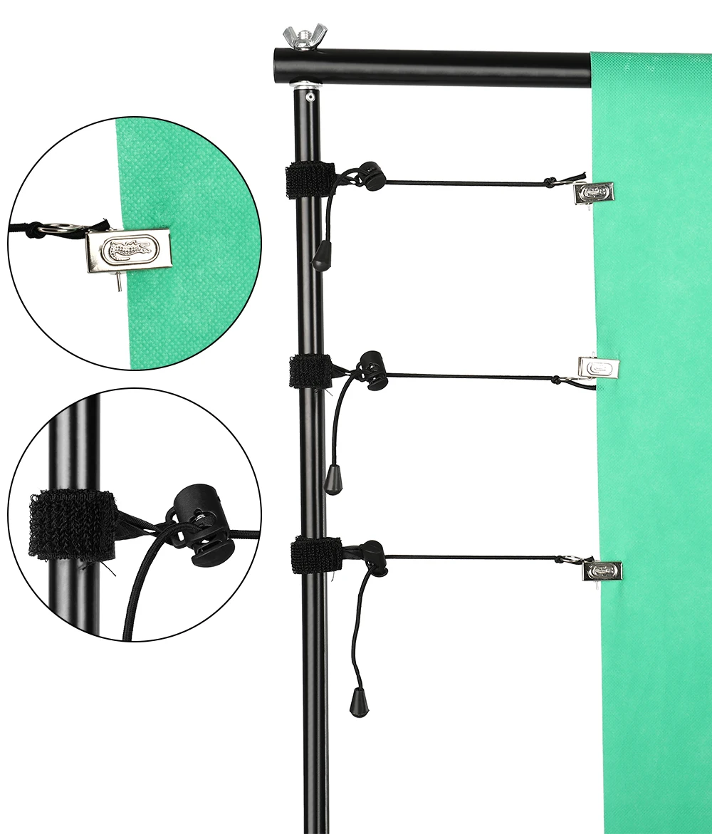 2.6x3M/8.5x10ft Photo Video Studio Backdrop Background Stand, Adjustable Telescopic Background Support System with Carry Bag