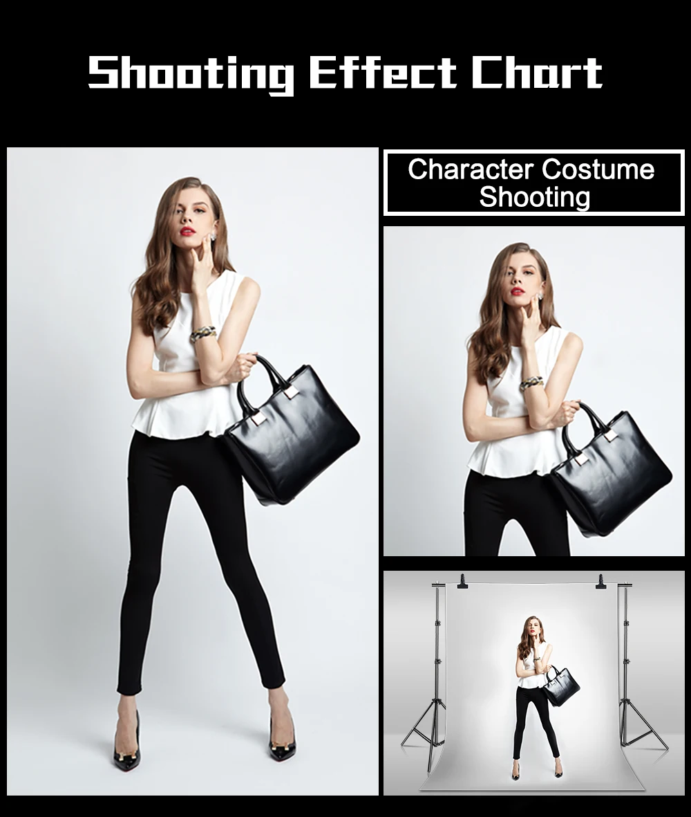 2.6x3M/8.5x10ft Photo Video Studio Backdrop Background Stand, Adjustable Telescopic Background Support System with Carry Bag