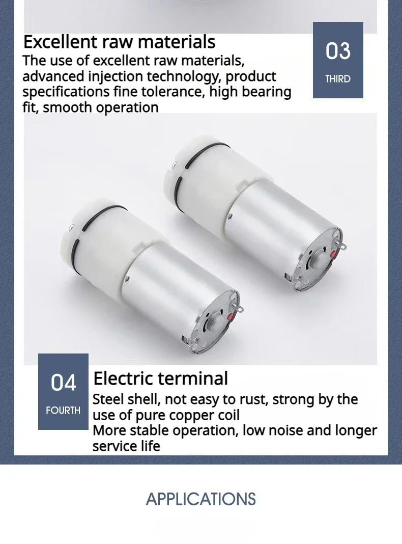 12V mini electric mini vacuum assisted oxygen pump blood monitoring for cosmetic instruments and medical treatment 12V mini electric mini vacuum assisted oxygen pump blood monitoring for cosmetic instruments and medical treatment
