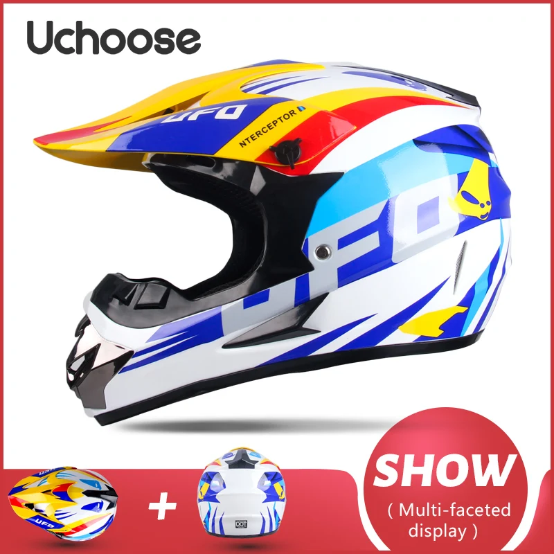UCHOOSE Motorcycle Helmet Shark Motocross Off-Road Helm Children Moto Bike Accessories ATV Capacete De Moto Ike Downhill AM DH