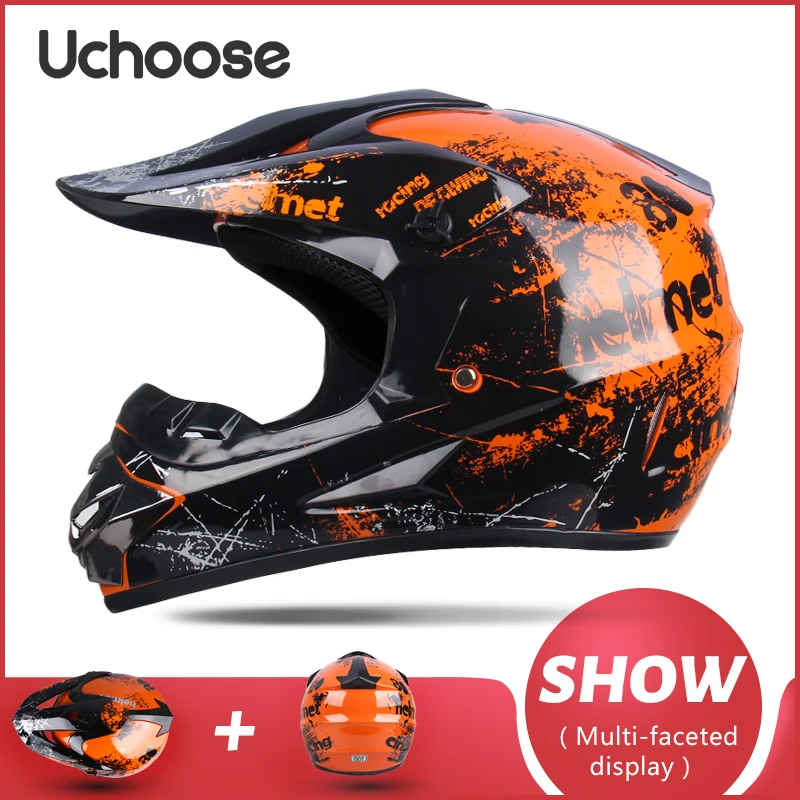 UCHOOSE Motorcycle Helmet Shark Motocross Off-Road Helm Children Moto Bike Accessories ATV Capacete De Moto Ike Downhill AM DH