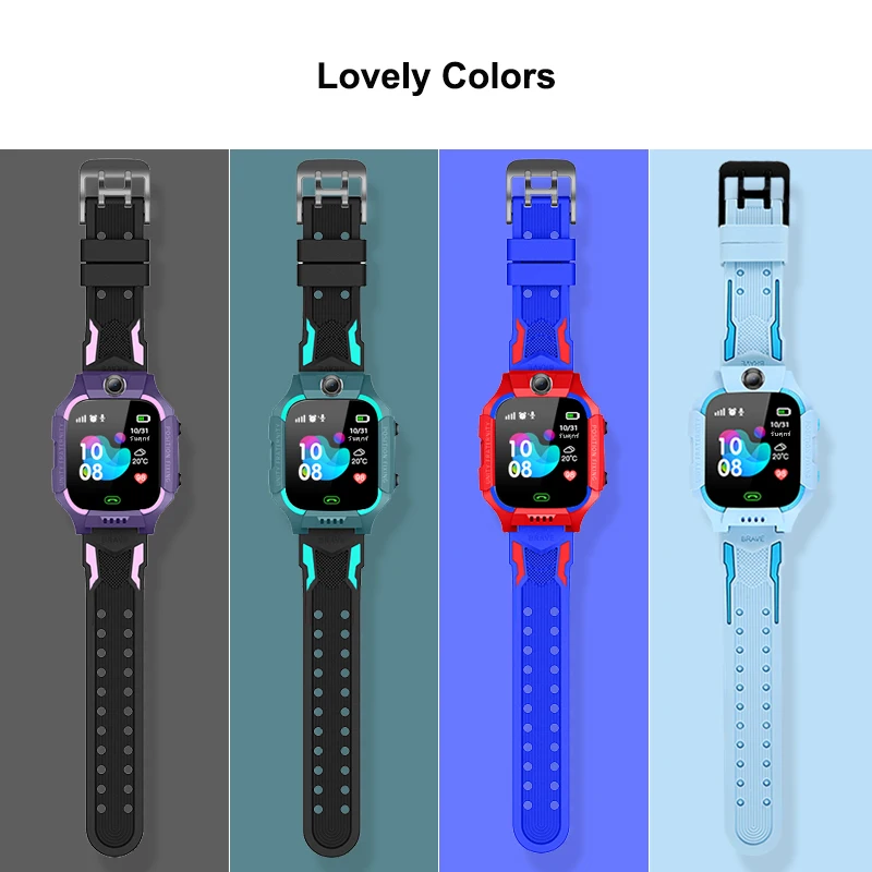 2G Sim Card Kids Smart Watch Multifunctional LBS Location SOS Waterproof Voice Function Smartwatch Kids Phone Watch Gift