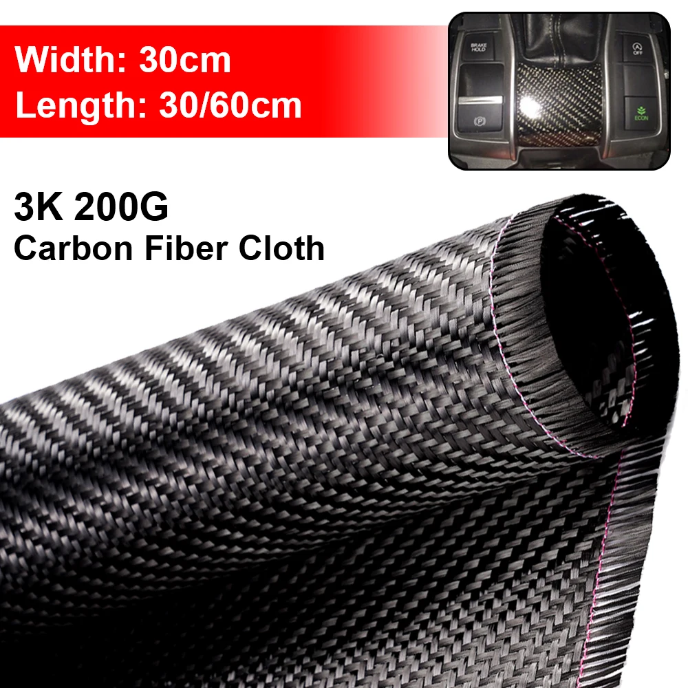 3K 200gsm Carbon Fiber Cloth 50cm/30cm wide Plain Carbon Fabric For Commercial Car Part Sport Equipment 3K 200gsm Carbon Fiber Cloth 50cm/30cm wide Plain Carbon Fabric For Commercial Car Part Sport Equipment