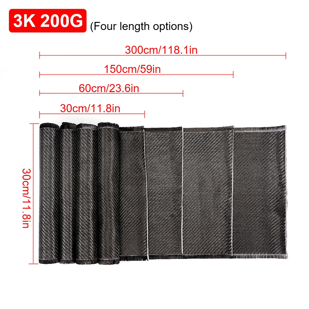 3K 200gsm Carbon Fiber Cloth 50cm/30cm wide Plain Carbon Fabric For Commercial Car Part Sport Equipment 3K 200gsm Carbon Fiber Cloth 50cm/30cm wide Plain Carbon Fabric For Commercial Car Part Sport Equipment
