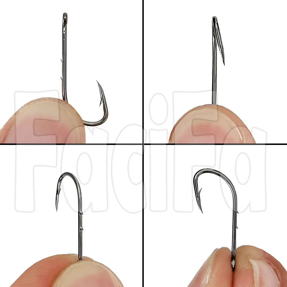 200 pcs Baitholder Fishhook Carp Fishing Hooks Jig Big Barbed Hook High carbon steel Hook