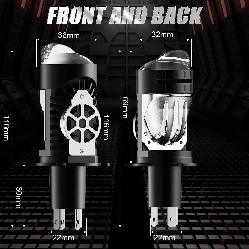 H4/9003/HB2 LED Headlight Bulb Projector Lens Canbus Super Bright LED 3000W 3500000LM 6000K Hi/Low Light Apply to Car&Motorcycle