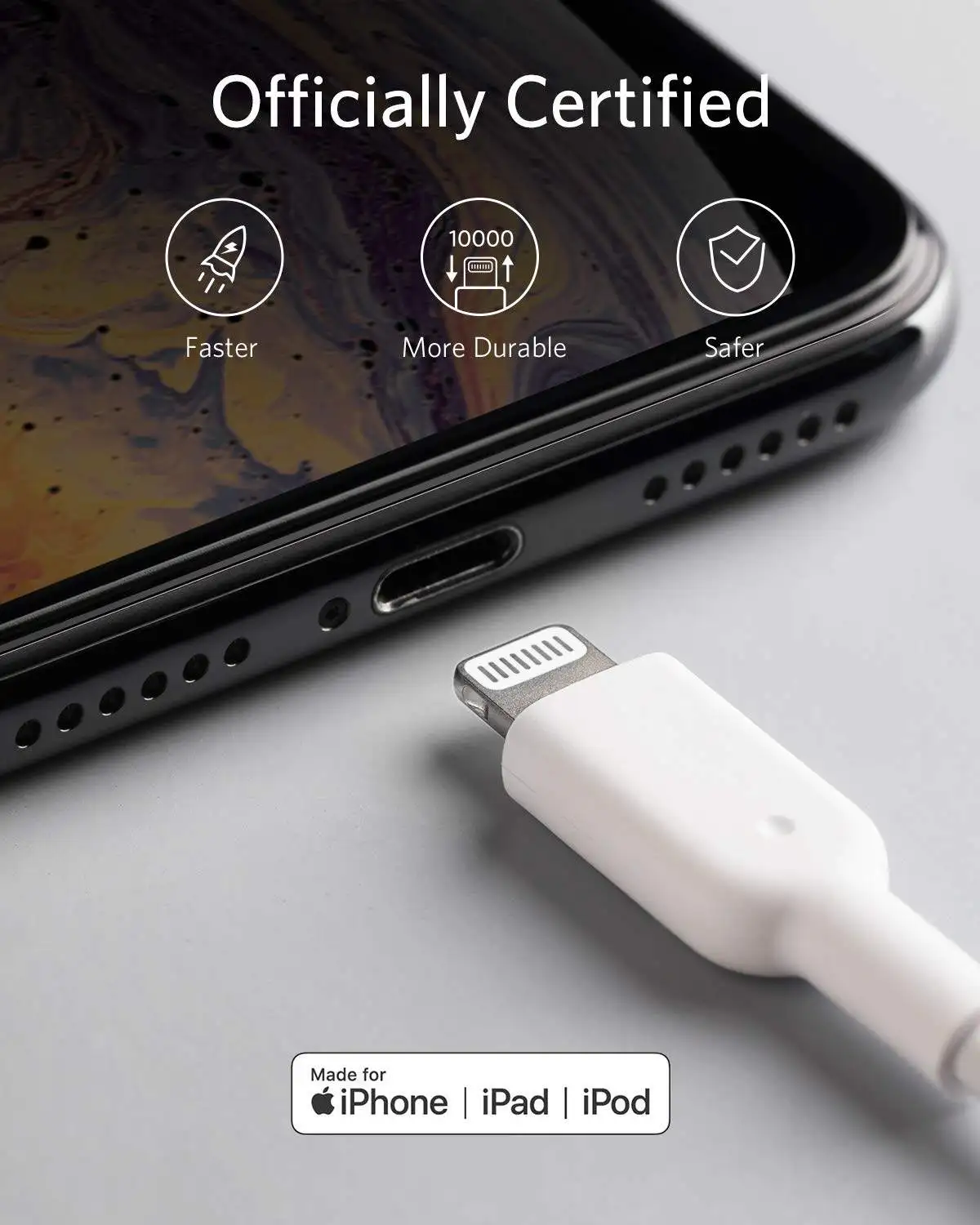 Anker PowerLine II Lightning Cable 【MFi Certified】 Charger Cable Probably The World's Most Durable Cable