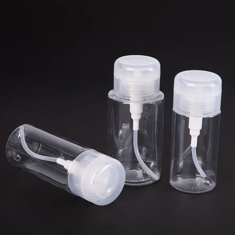 120/150/200ml Nail Refillable Bottles Empty Press Pump Dispenser Nail Art Polish Remover Cleaner Makeup Bottle Manicure Tool