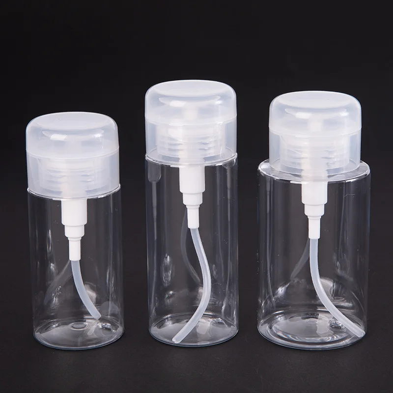 120/150/200ml Nail Refillable Bottles Empty Press Pump Dispenser Nail Art Polish Remover Cleaner Makeup Bottle Manicure Tool