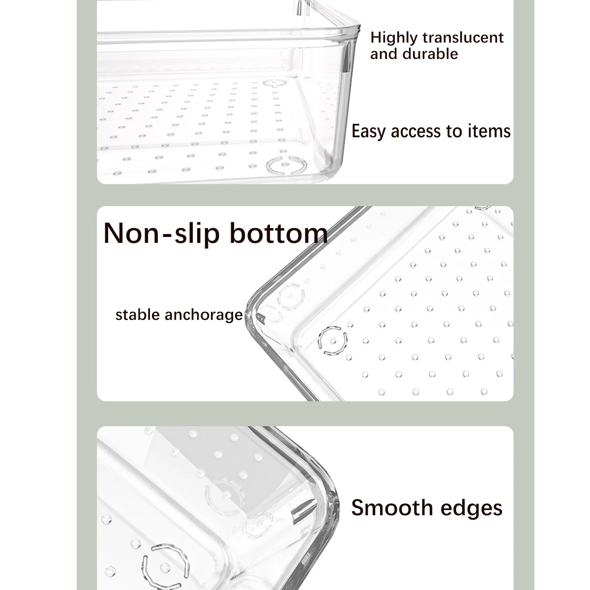 7pc Desk Drawer Organizers Set Plastic Bathroom Storage Makeup Organizer Clear Transparent Storage Box Drawer Organizer