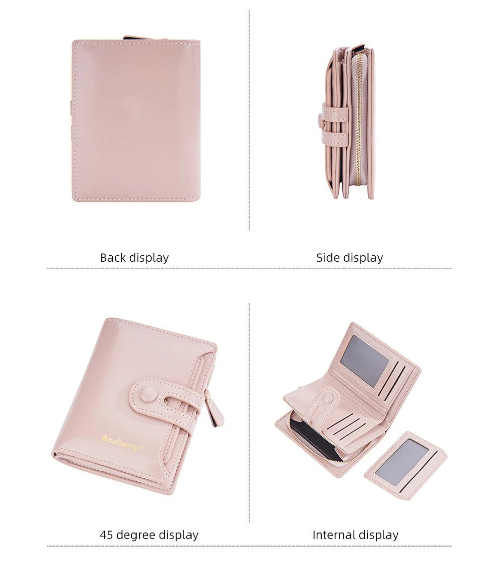 Women's Oiled Waxed Leather Wallet - Buckle Closure, Vertical Zipper Coin Pocket & 6 Card Slots (Heritage Design)