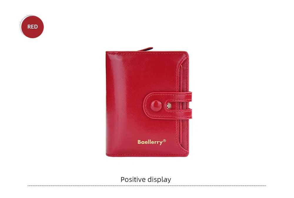 Women's Oiled Waxed Leather Wallet - Buckle Closure, Vertical Zipper Coin Pocket & 6 Card Slots (Heritage Design)