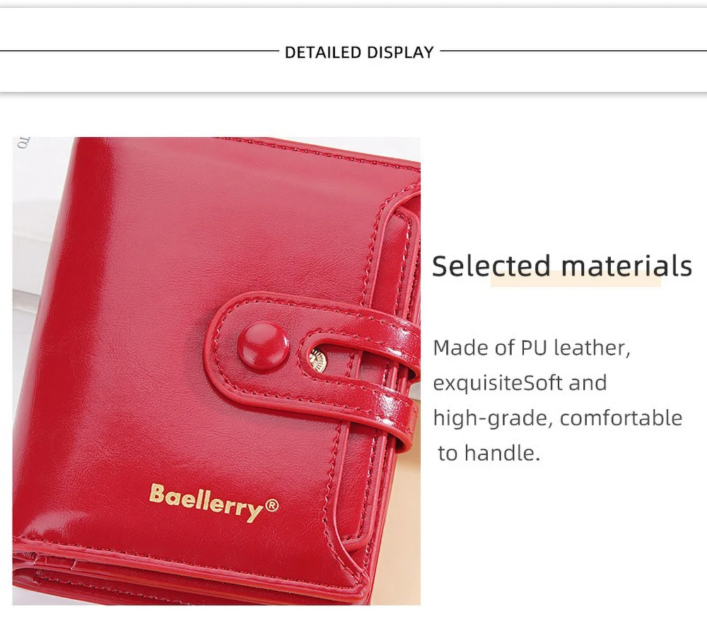 Women's Oiled Waxed Leather Wallet - Buckle Closure, Vertical Zipper Coin Pocket & 6 Card Slots (Heritage Design)