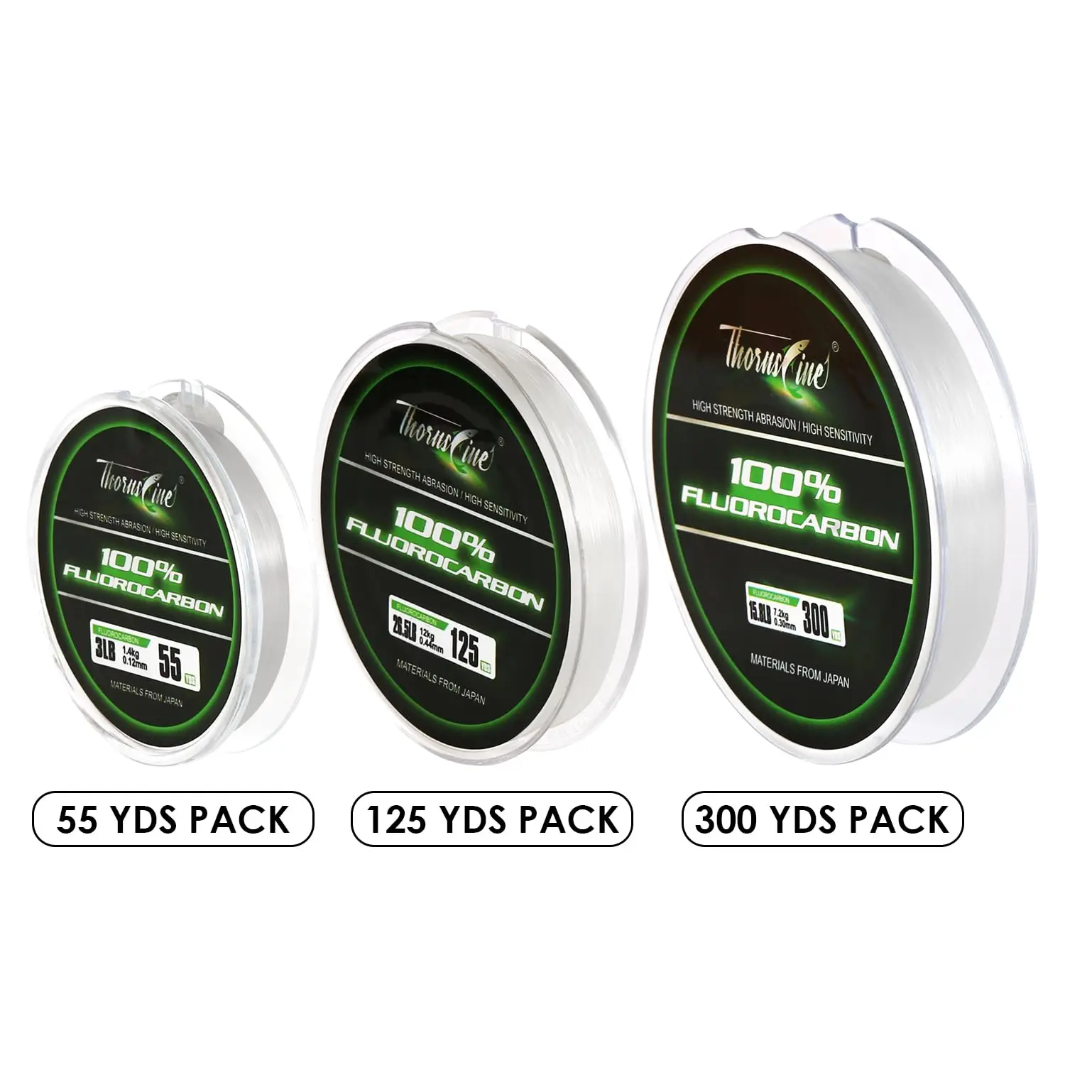 ThornsLine 100% Fluorocarbon Fishing Line 50-270M, Japanese Imported Carbon Fiber Line 1-40kg Upgrade Sinking Line Sea Fishing