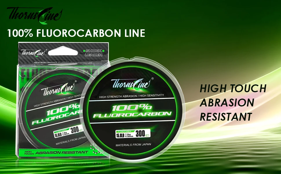 ThornsLine 100% Fluorocarbon Fishing Line 50-270M, Japanese Imported Carbon Fiber Line 1-40kg Upgrade Sinking Line Sea Fishing