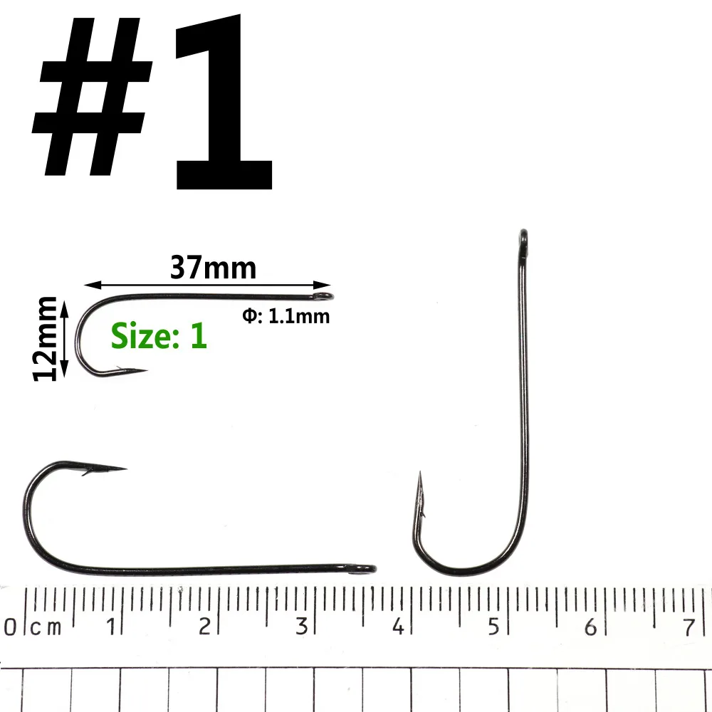 500PCS Aberdeen Long Shank Fish Hook Saltwater Fresh Water Hooks Sabiki Rig Streamer Fly Hook Size 10 4 2 2/0 Wholesale