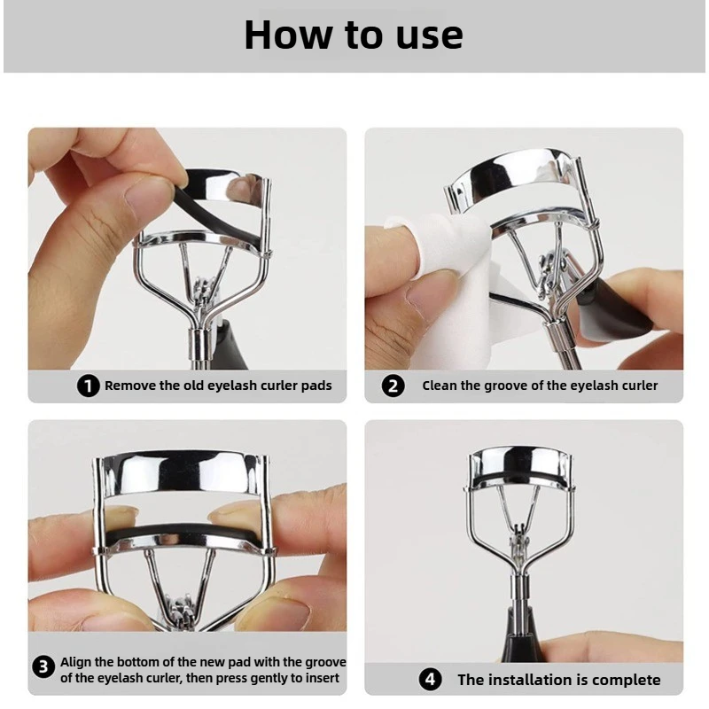 30Pcs Eyelash Curler Refill Eyelash Curler Pad,Silicone Rubber Curler Replacement Pad For Universal Eyelash Curlers With Box
