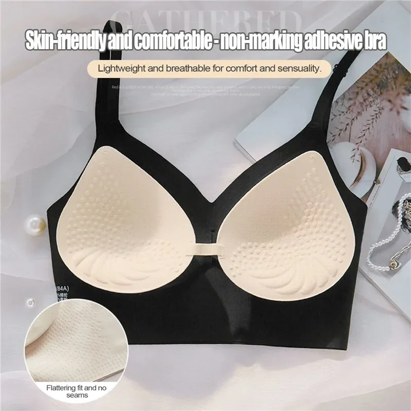 2026 Invisible Push Up Bra Backless Sexy Women Bras Low Cut Plunge Brassiere Open Back Wedding Underwear Seamless Lingerie
