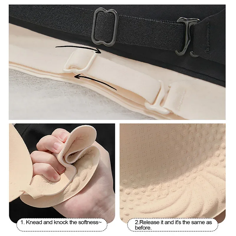 2026 Invisible Push Up Bra Backless Sexy Women Bras Low Cut Plunge Brassiere Open Back Wedding Underwear Seamless Lingerie