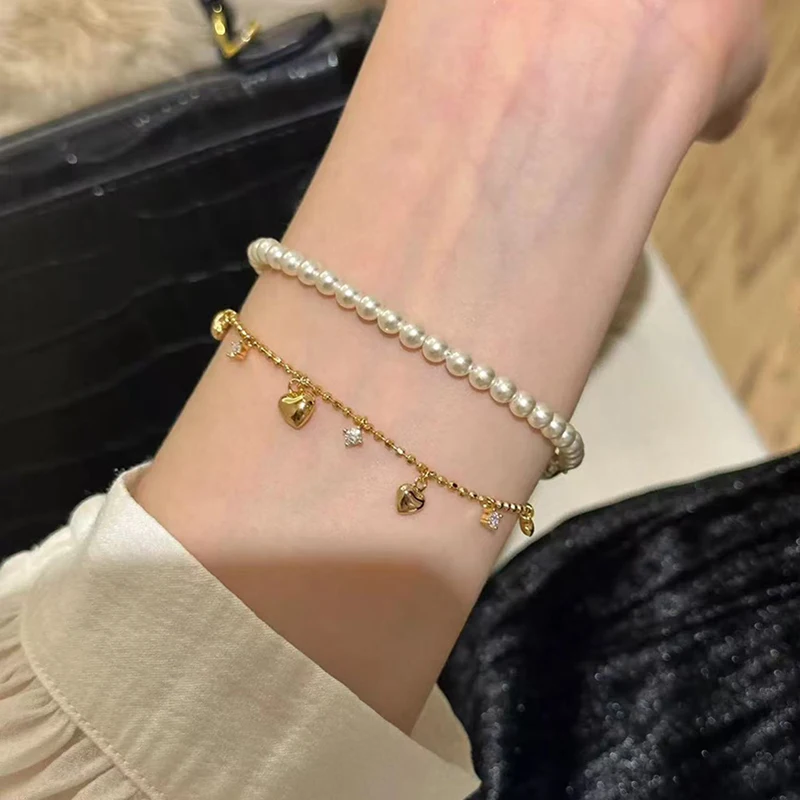 New 925 Sterling Silver Heart Bracelet Personalized Simple Charm Woman Bracelet Birthday Gift for Friends Exquisite Jewelry