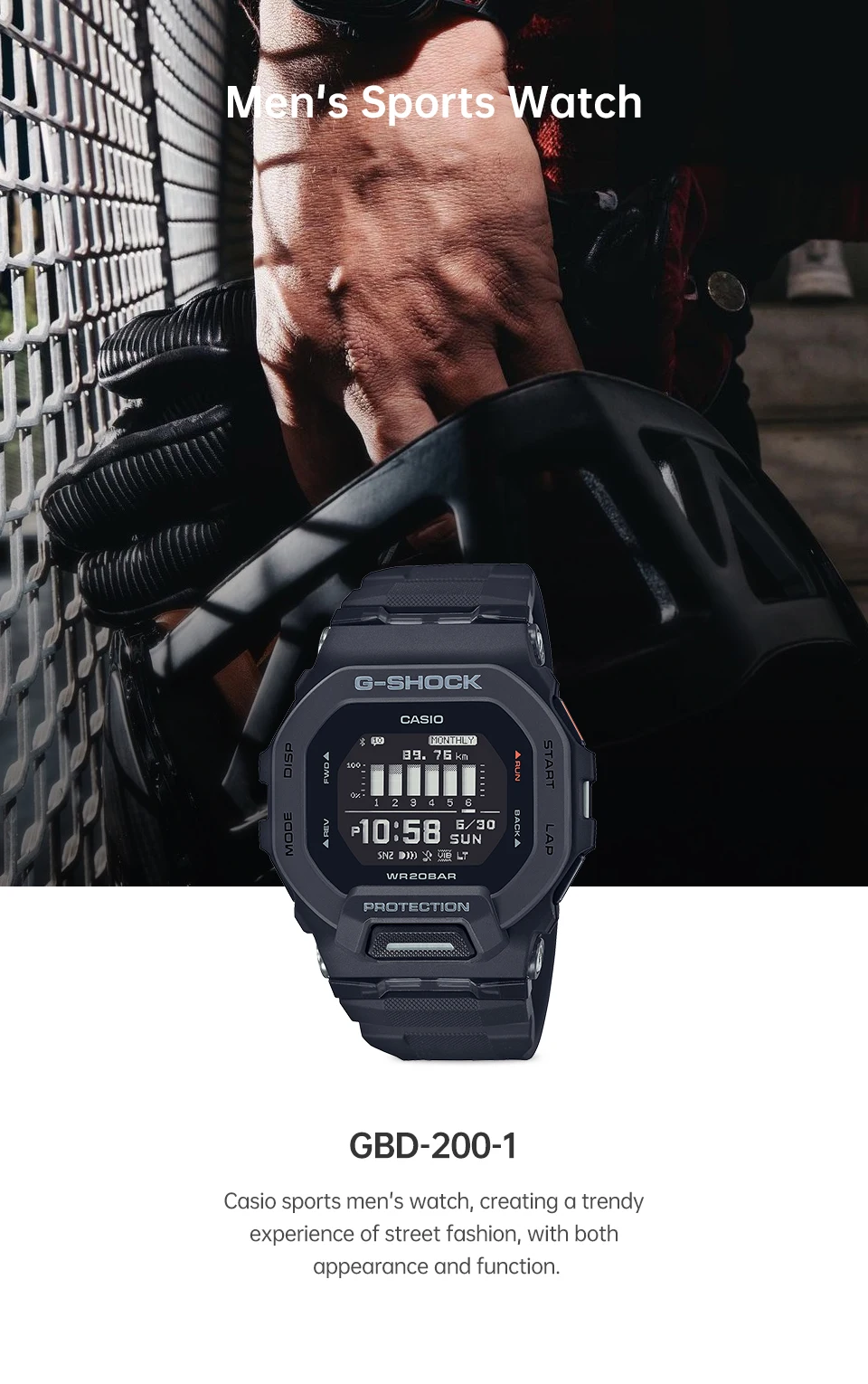 Casio G-SHOCK watch for men Bluetooth Running Cubes big screen Square reloj hombre relogios masculino