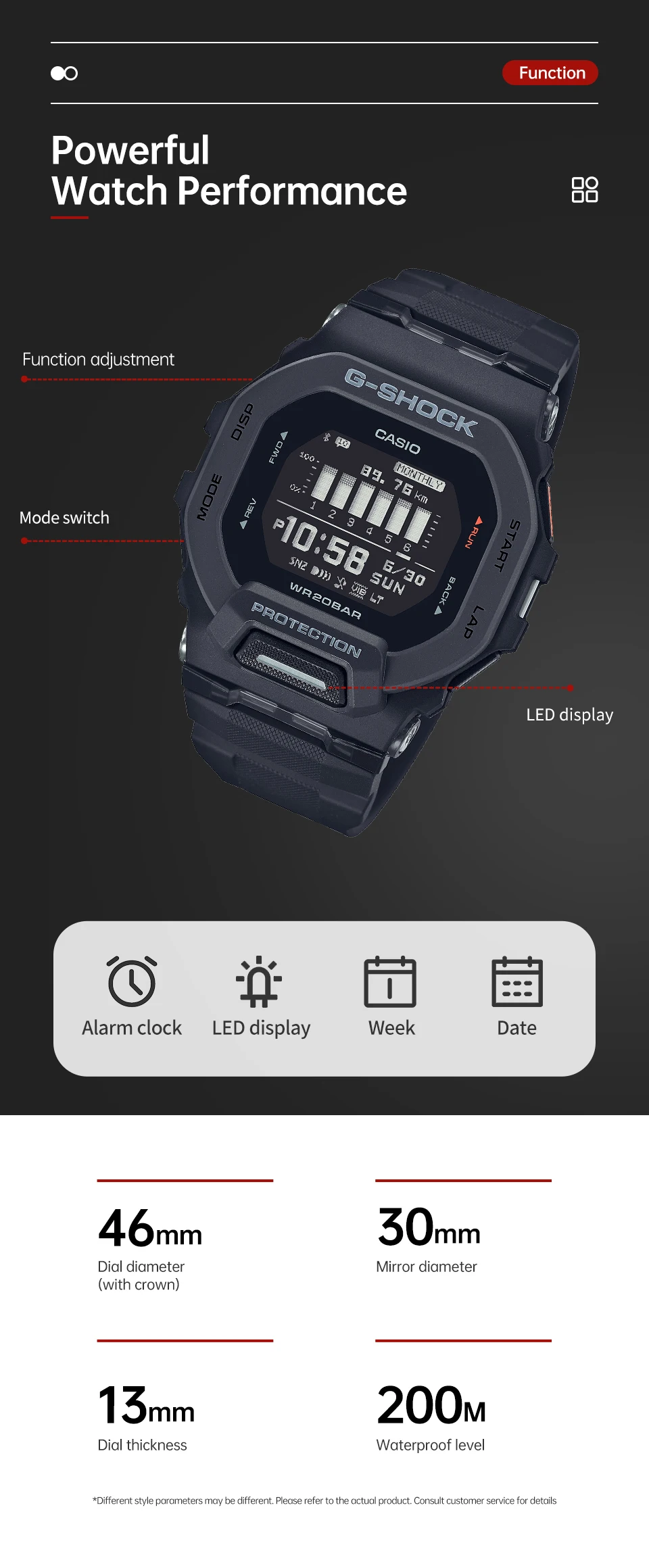 Casio G-SHOCK watch for men Bluetooth Running Cubes big screen Square reloj hombre relogios masculino