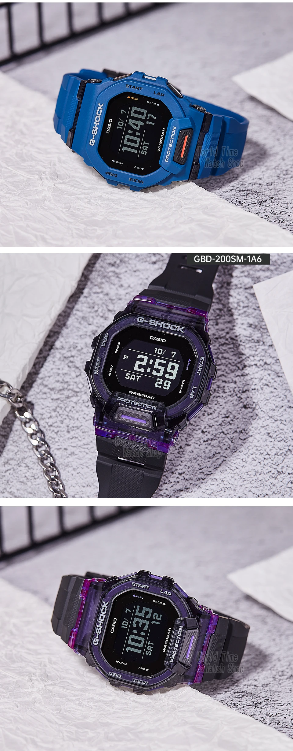 Casio G-SHOCK watch for men Bluetooth Running Cubes big screen Square reloj hombre relogios masculino