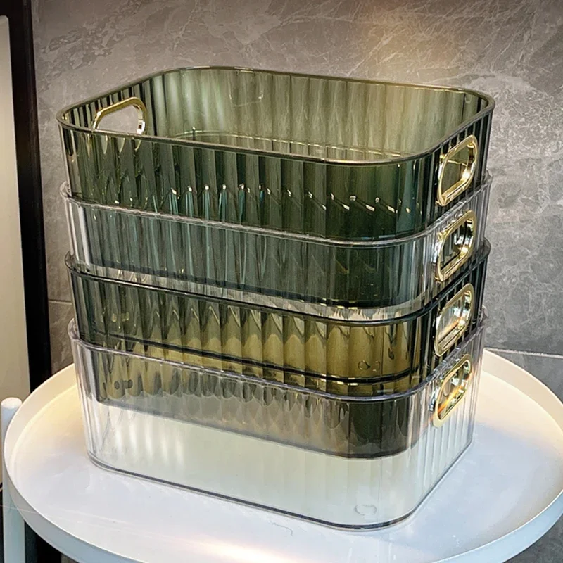 Acrylic Organizers Snacks Bathroom Organizer Rectangular Storage Makeup Clutter Bedroom Cosmetics Living Room Make Up Organizer