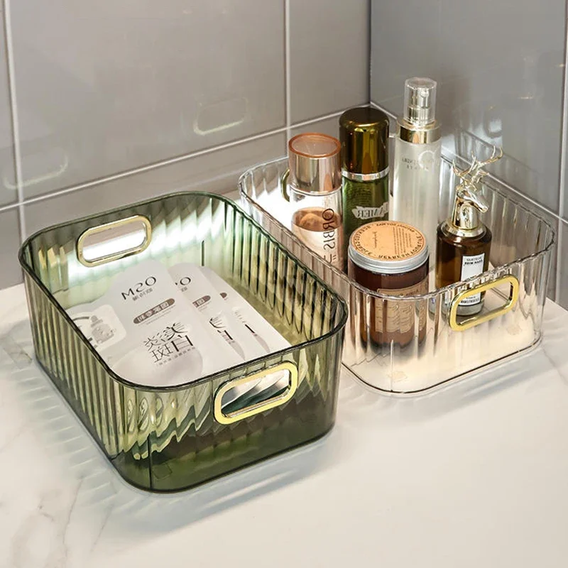 Acrylic Organizers Snacks Bathroom Organizer Rectangular Storage Makeup Clutter Bedroom Cosmetics Living Room Make Up Organizer
