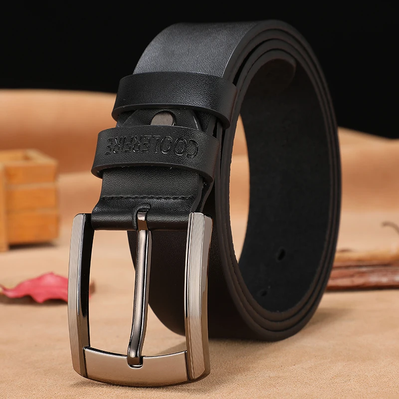 Men High Quality Genuine Leather Belt Luxury Designer Belts Men Cowskin Fashion Strap Male Jeans for Man Cowboy - الصورة 2
