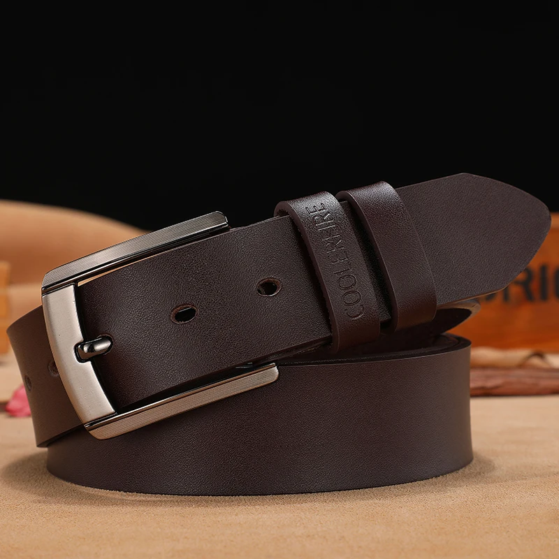 Men High Quality Genuine Leather Belt Luxury Designer Belts Men Cowskin Fashion Strap Male Jeans for Man Cowboy - الصورة 3