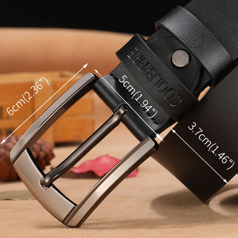 Men High Quality Genuine Leather Belt Luxury Designer Belts Men Cowskin Fashion Strap Male Jeans for Man Cowboy - الصورة 4