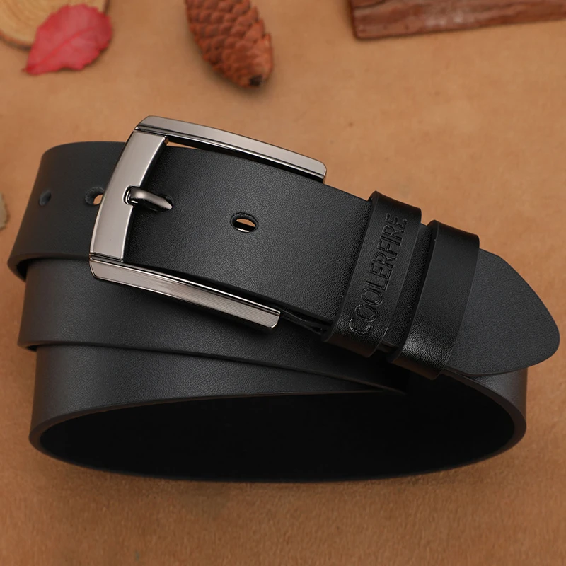 Men High Quality Genuine Leather Belt Luxury Designer Belts Men Cowskin Fashion Strap Male Jeans for Man Cowboy - الصورة 5